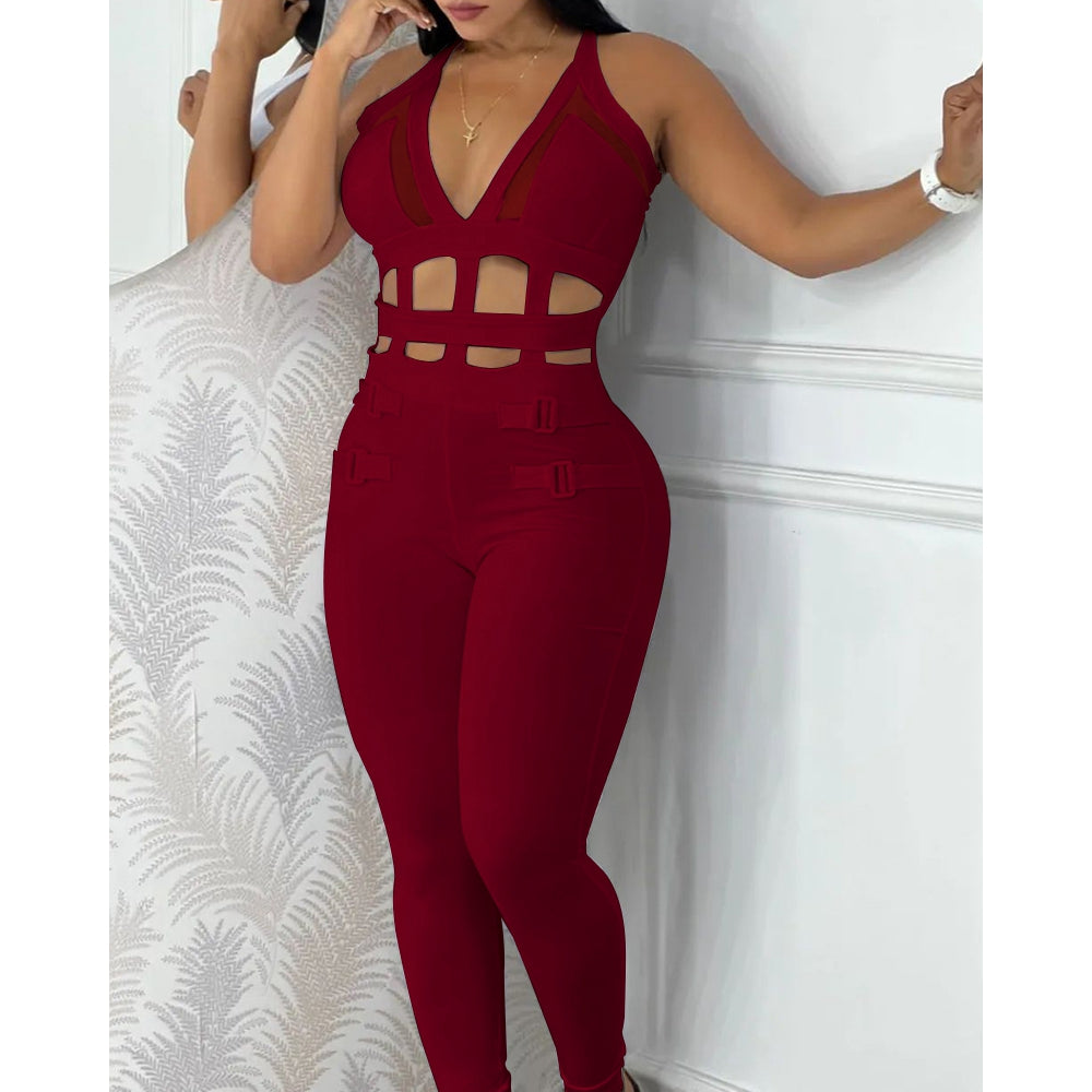 Women's Fashion Hollowed Out Jumpsuit