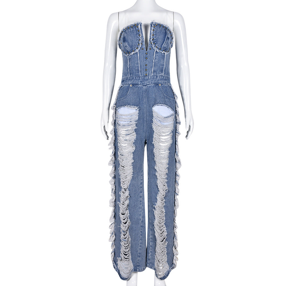 Women's rhinestone jumpsuit